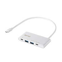 バッファロー USB 3．2(Gen 2)バスパワー4ポートPD対応ハブ ホワイト BSH4U500C1PWH