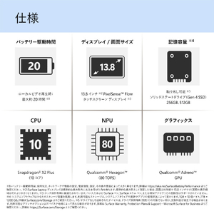 マイクロソフト Surface Laptop(第 8 世代) 13．8インチ Snapdragon X2 Plus/16/512 ブラック EP2-59038-イメージ15