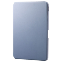 エレコム 11インチiPad Pro(M4)用 フラップケース 360度回転 背面クリア 2アングル スリープ ブルーグレー TB-A25PMMG360BG