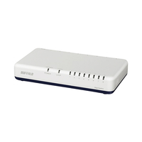 バッファロー Giga8ポート スイッチングハブ 電源外付け プラスチック筐体 マグネット付属 ホワイト LSW7-GT-8EP/WH