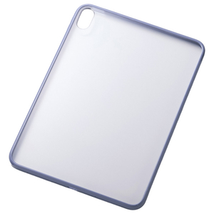 エレコム iPad(A16)用クリアケース 軽量 カラーエッジ 背面クリア ブルーグレー TB-A25RTSLOBG-イメージ1