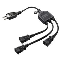 サンワサプライ ACアダプタ専用電源延長コード（3分岐・2P・3個口） ブラック TAP-EX3BKN
