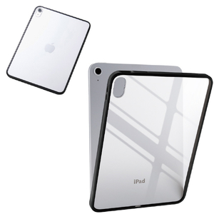 エレコム iPad(A16)用クリアケース 軽量 カラーエッジ 背面クリア ブラック TB-A25RTSLOBK-イメージ2