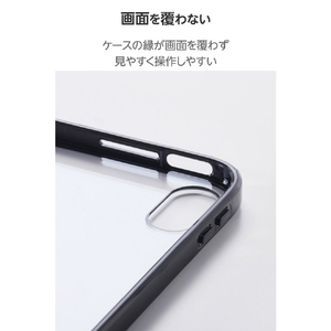 エレコム iPad(A16)用クリアケース 軽量 カラーエッジ 背面クリア ブラック TB-A25RTSLOBK-イメージ6