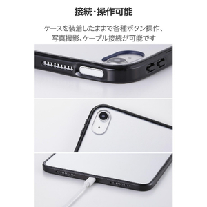 エレコム iPad(A16)用クリアケース 軽量 カラーエッジ 背面クリア ブラック TB-A25RTSLOBK-イメージ8