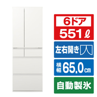 パナソニック 【フレンチドア】551L 6ドア冷凍冷蔵庫 パールホワイト NR-F55HY3-W