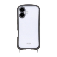 NATURAL　design iPhone17用 背面型ケース I．COLOR チャコール IP25-61-ICSH01