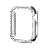 GAACAL Apple Watch Series 4-6/SE1-2 [44mm]用スワロフスキーフレーム シルバー W00058S4