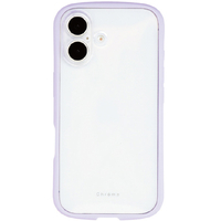 NATURAL　design iPhone17用 背面型ケース CHROME-CLEAR ラベンダー IP25-61-CHC04