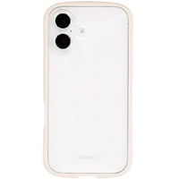 NATURAL　design iPhone17用 背面型ケース CHROME-CLEAR ベージュ IP25-61-CHC07
