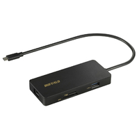 バッファロー Type-C接続 ドッキングステーション PD対応 CR付 ブラック LUD-U3-CGCBK