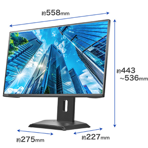 I・Oデータ フリースタイルスタンド & USB Type-C搭載24．5型液晶ディスプレイ LCD-C251SH-GF-イメージ2