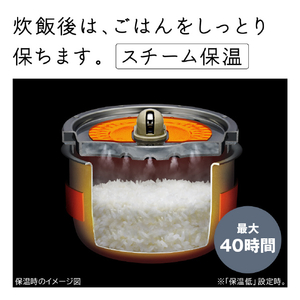 日立 圧力&スチームIH炊飯器 圧力&スチーム ふっくら御膳 漆黒 RZ-W100JM-K-イメージ11