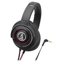 オーディオテクニカ ポータブルヘッドホン SOLID BASS ブラックレッド ATH-WS770 BRD