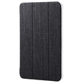 エレコム iPad mini(A17 Pro)用フラップケース 薄型軽量 ファブリック 背面クリア ブラック TB-A25SWVCBK