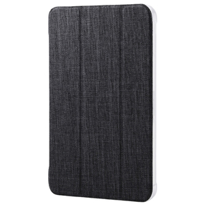 エレコム iPad mini(A17 Pro)用フラップケース 薄型軽量 ファブリック 背面クリア ブラック TB-A25SWVCBK-イメージ1
