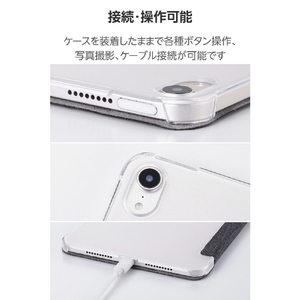 エレコム iPad mini(A17 Pro)用フラップケース 薄型軽量 ファブリック 背面クリア ブラック TB-A25SWVCBK-イメージ8