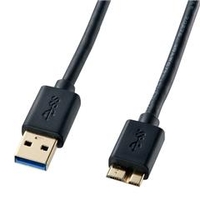 サンワサプライ USB3．0対応マイクロケーブル（USBIF認証タイプ・0．5m） ブラック KU30-AMC05BK