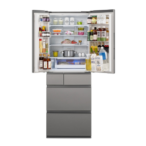 パナソニック 【フレンチドア】542L 6ドア 冷凍冷蔵庫 シルバー NR-F54EY3-S-イメージ2