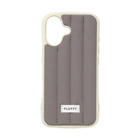 NATURAL　design iPhone17用 背面型ケース FLUFFY グレー IP25-61-FFYH02