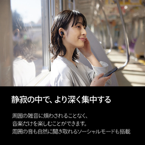 DENON 完全ワイヤレスイヤホン ノイズキャンセリング機能搭載 ブラック AHC840NCWBKEM-イメージ6
