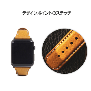 SLG Design Apple Watch 49/46/45/44/42mm用バンド  Italian Minerva Box Leather ブラック SD18392AW-イメージ10