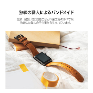 SLG Design Apple Watch 49/46/45/44/42mm用バンド  Italian Minerva Box Leather ブラック SD18392AW-イメージ13