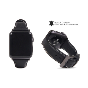 SLG Design Apple Watch 49/46/45/44/42mm用バンド  Italian Minerva Box Leather ブラック SD18392AW-イメージ16
