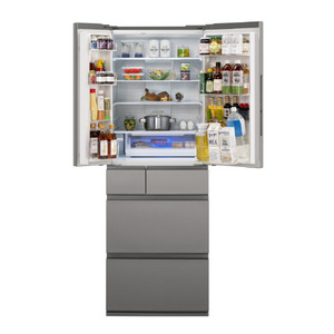 パナソニック 【フレンチドア】490L 6ドア 冷凍冷蔵庫 シルバー NR-F49EY3-S-イメージ2