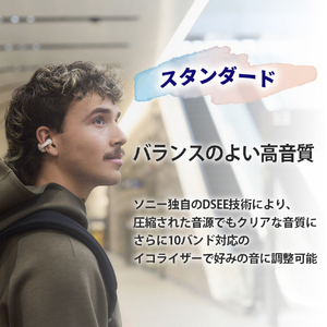 SONY イヤーカフ型ワイヤレスイヤホン オープンイヤー LinkBuds Clip グリーン WF-LC900 G-イメージ7