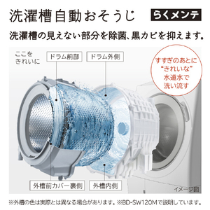 日立 【右開き】12．0kgドラム式洗濯乾燥機 ホワイト BD-SV120MR W-イメージ6