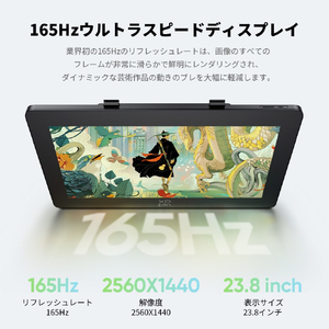 XP-PEN 液晶ペンタブレット Artist Pro 24(Gen2) 165Hz ブラック ART240QHJP-イメージ12