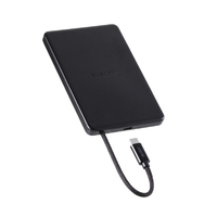 エレコム ケーブル一体型 半固体モバイルバッテリー(5000mAh/20W) ブラック DE-C83-5000BK