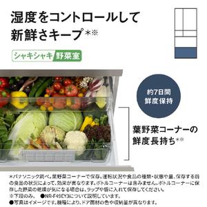 パナソニック 【フレンチドア】490L 6ドア 冷凍冷蔵庫 マットライトベージュ NR-F49EY3-C-イメージ11