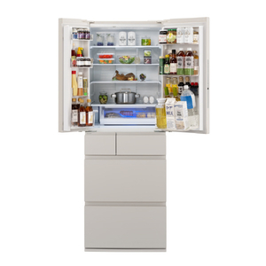 パナソニック 【フレンチドア】490L 6ドア 冷凍冷蔵庫 マットライトベージュ NR-F49EY3-C-イメージ2