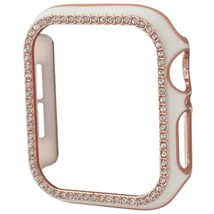 GAACAL Apple Watch Series 4-6/SE1-2 [44mm]用スワロフスキーフレーム ホワイト×ローズゴールド W00065WR4-イメージ1