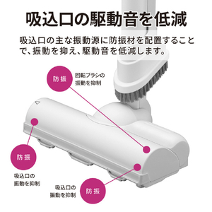 SHARP サイクロン式コードレススティッククリーナー RACTIVE Air ホワイト系 EC-AR11-W-イメージ7