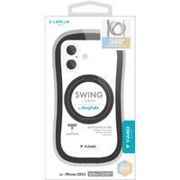 MSソリューションズ iPhone 17用360度回転スタンド付き耐傷・耐衝撃ハイブリッドケース 「ViAMO mag swing」 ブラック LN-IM25VMMSBK