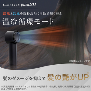 ニトリ 高濃度マイナスイオンヘアケアドライヤー e angle select ホワイト ﾏｲﾅｽｲｵﾝﾍｱﾄﾞﾗｲﾔｰNY281WH-イメージ3