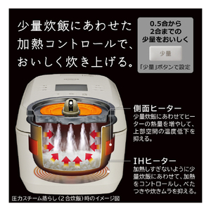 日立 炊飯ジャー/5．5合炊き 圧力＆スチーム　ふっくら御膳 絹成 RZ-Z100JM-C-イメージ15