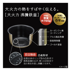 日立 炊飯ジャー/5．5合炊き 圧力＆スチーム　ふっくら御膳 絹成 RZ-Z100JM-C-イメージ8