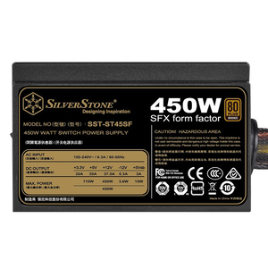 ＳｉｌｖｅｒＳｔｏｎ PC電源 ブラック SST-ST45SF-V3-イメージ5