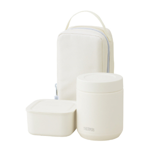 サーモス 真空断熱スープランチセット 400ml/400ml アイボリー JEE-801IV-イメージ1