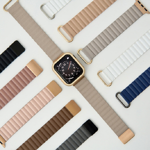 GAACAL Apple Watch Series 1-8/SE1-2(38/40/41mm)用マグネット式PUレザーバンド アッシュローズ W00186MA-イメージ3