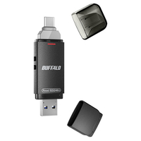 BUFFALO USB3．2(Gen2) Type-C/Aコネクター両対応 高速帯 スティック(500GB) ブラック SSD-SDH500U3-BA
