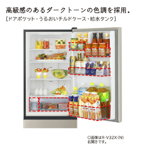 日立 【左開き】315L 3ドア冷蔵庫 グラファイトシルバー RV32XLS-イメージ11