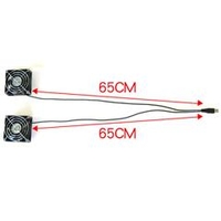 タイムリー デュアルUSB扇風機 ブラック BIGFAN80UST