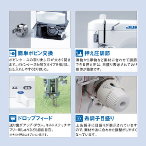 JUKI 職業用ミシン シュプール30 SUPR フットコントローラー付き TL-30-イメージ2
