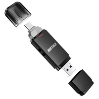 BUFFALO USB3．2(Gen2) Type-C/Aコネクター両対応 中低速帯 スティック(2TB) ブラック SSD-SD2.0U3-BA