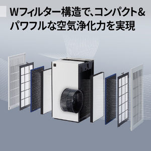 シャープ 空気清浄機 e angle select ホワイト系 FP-70E5-W-イメージ5